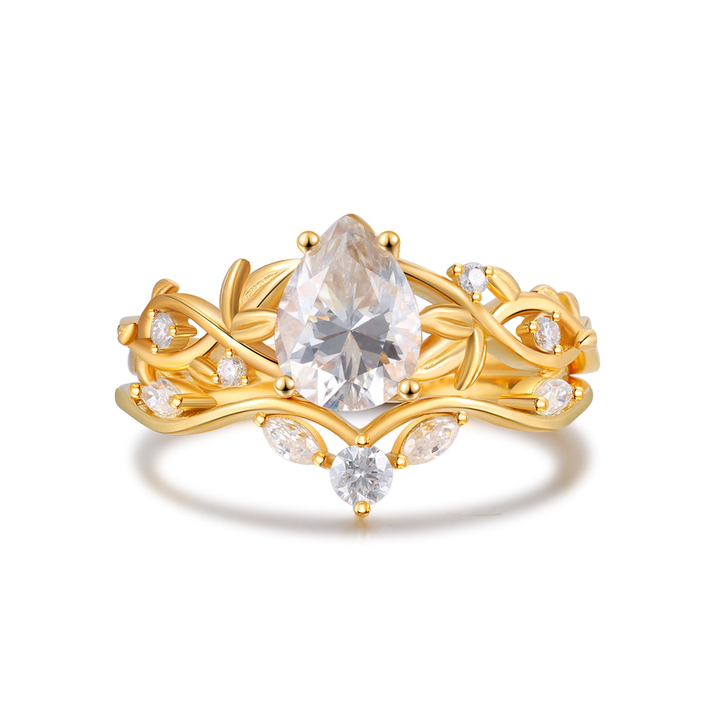 K Gold Natural Moissanite Ring