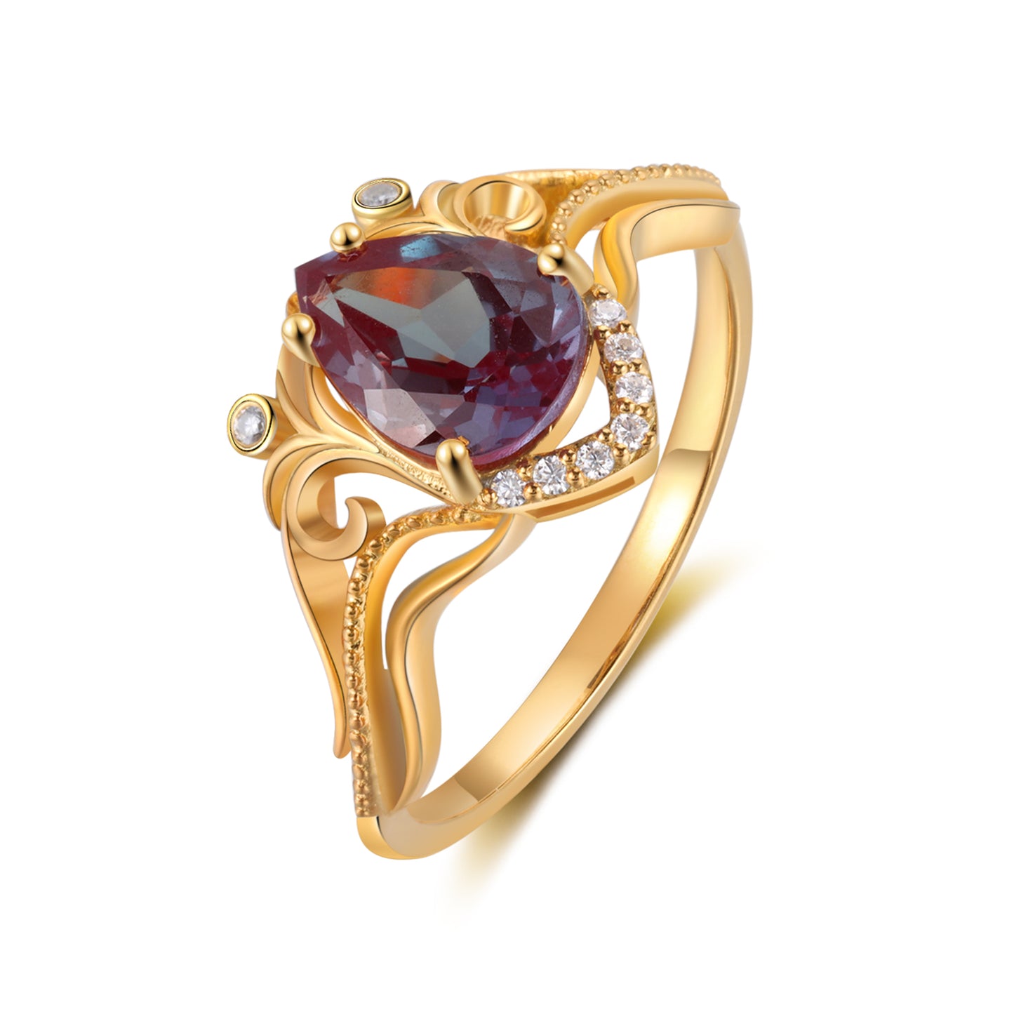 K Gold Natural Alexandrite Ring