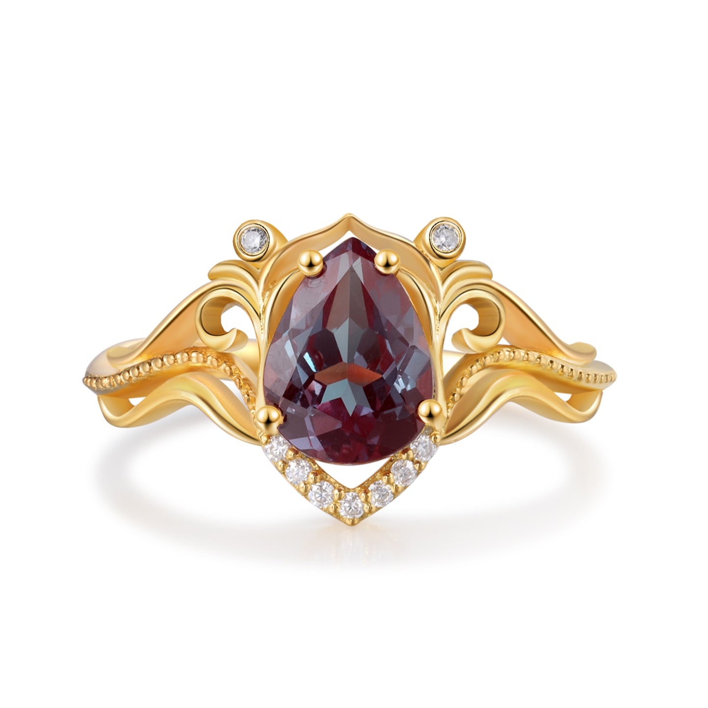 K Gold Natural Alexandrite Ring