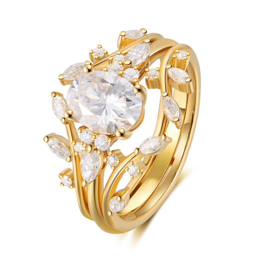 K Gold Natural Moissanite Ring