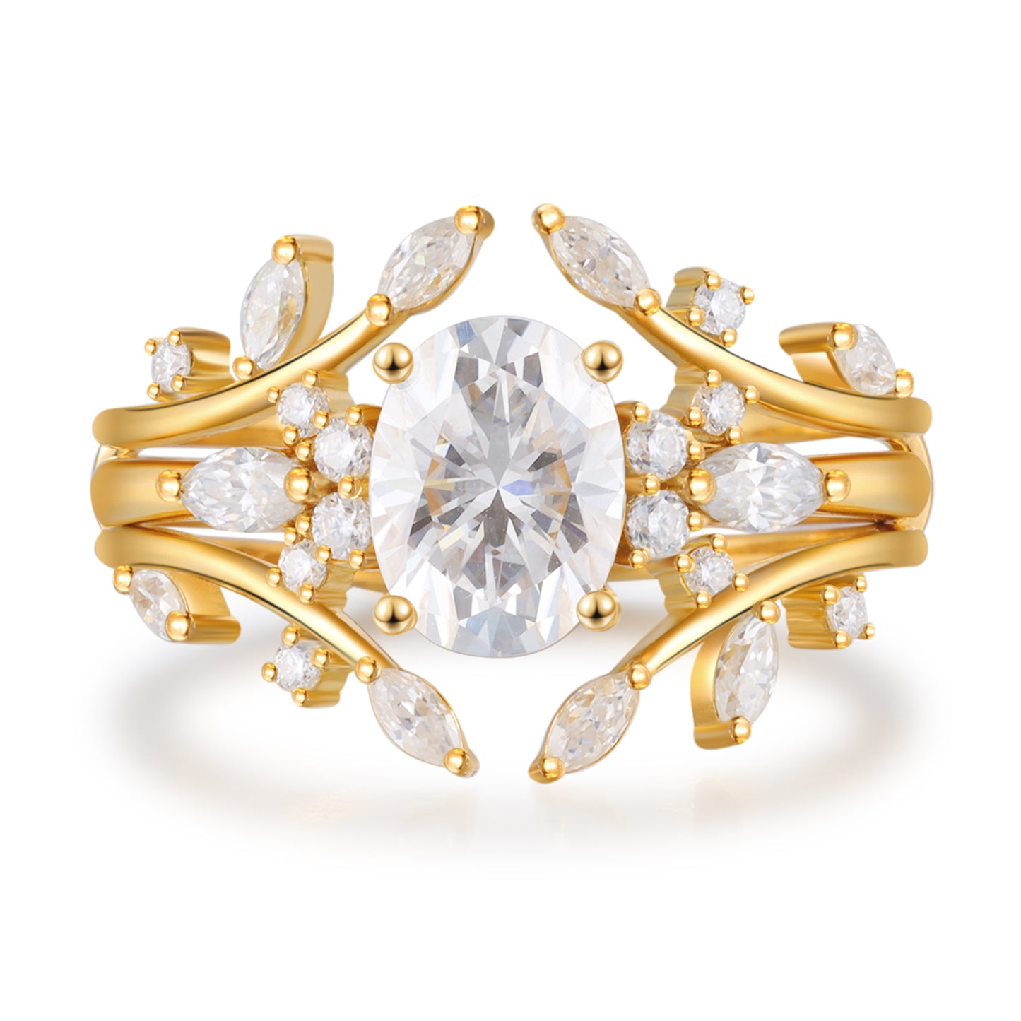 K Gold Natural Moissanite Ring