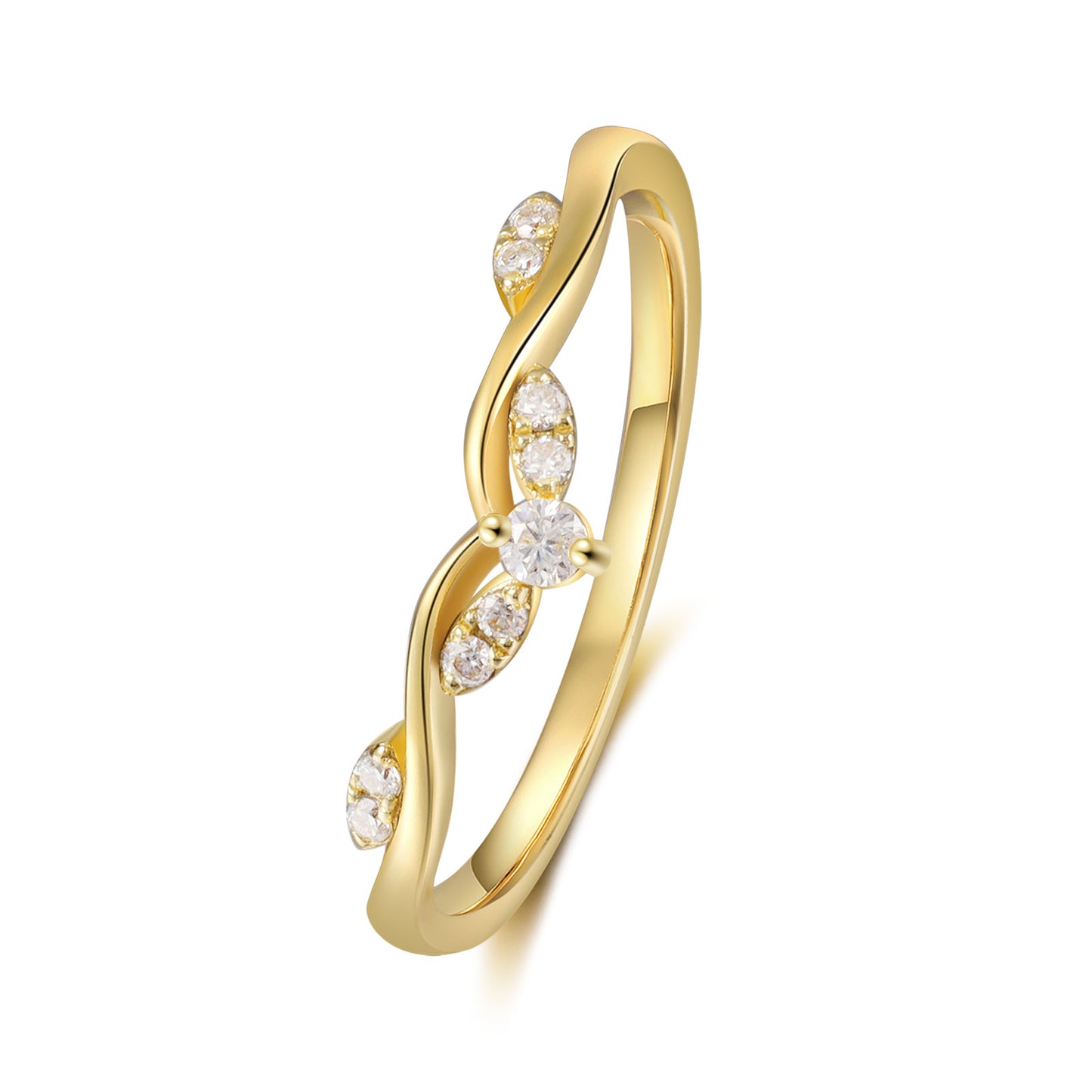 K Gold Natural Moissanite Ring