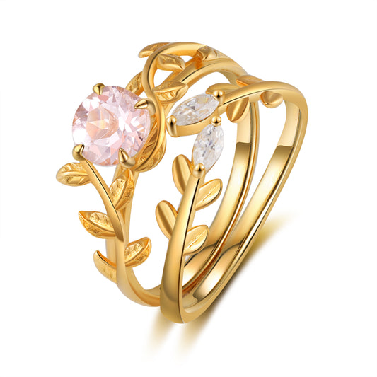 K Gold Natural Morganite Ring