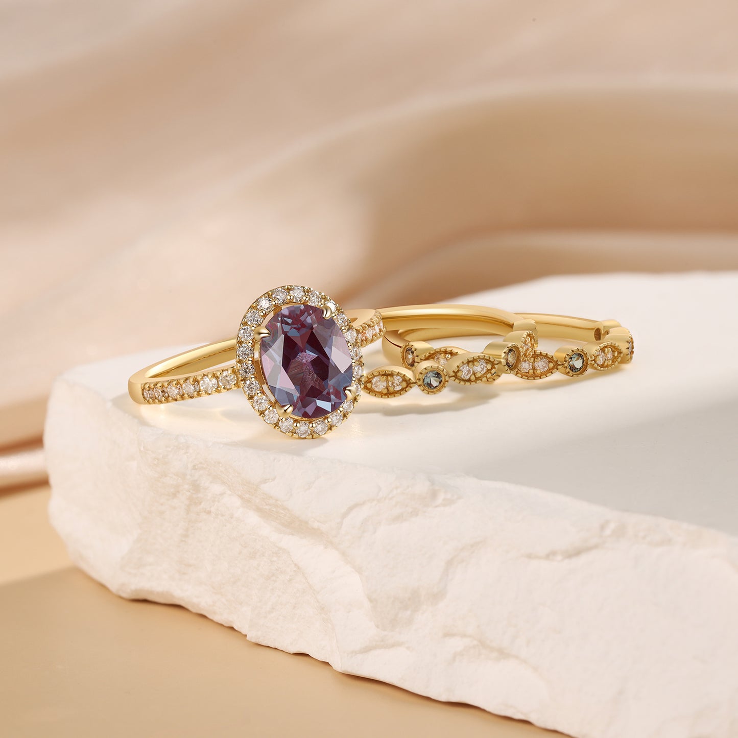 K Gold Natural Alexandrite Ring