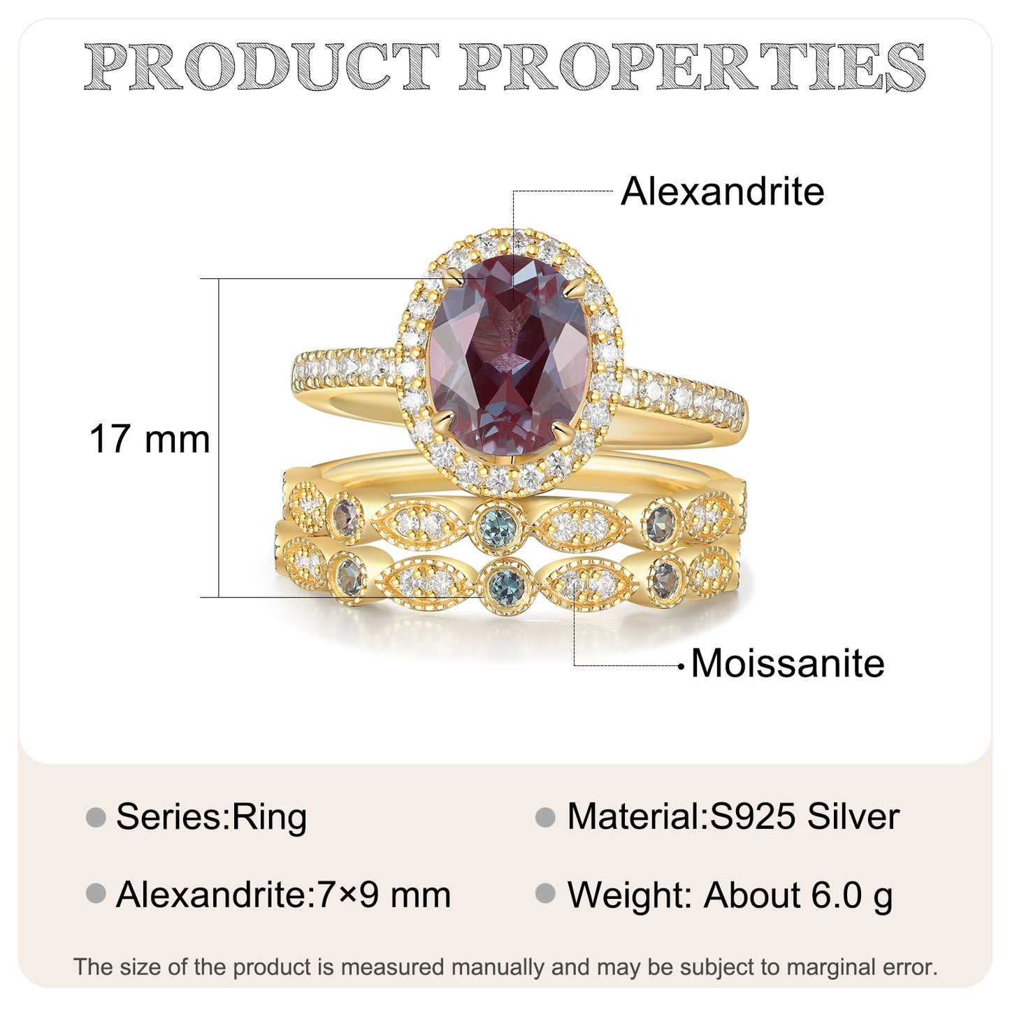 K Gold Natural Alexandrite Ring