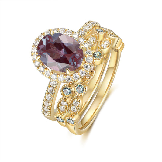 K Gold Natural Alexandrite Ring