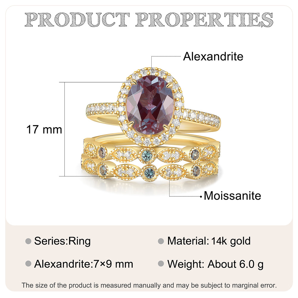 K Gold Natural Alexandrite Ring