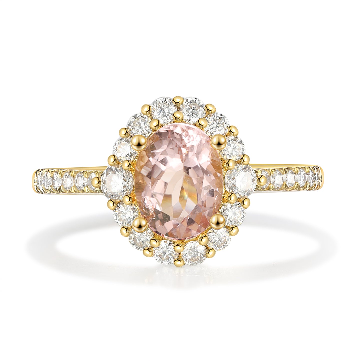 K Gold Natural Morganite Ring