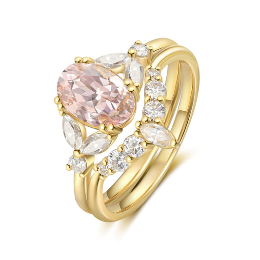 K Gold Natural Morganite Ring