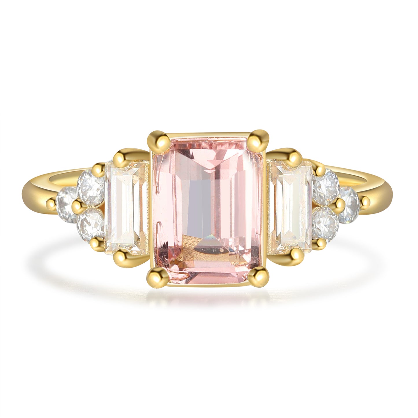 K Gold Natural Morganite Ring