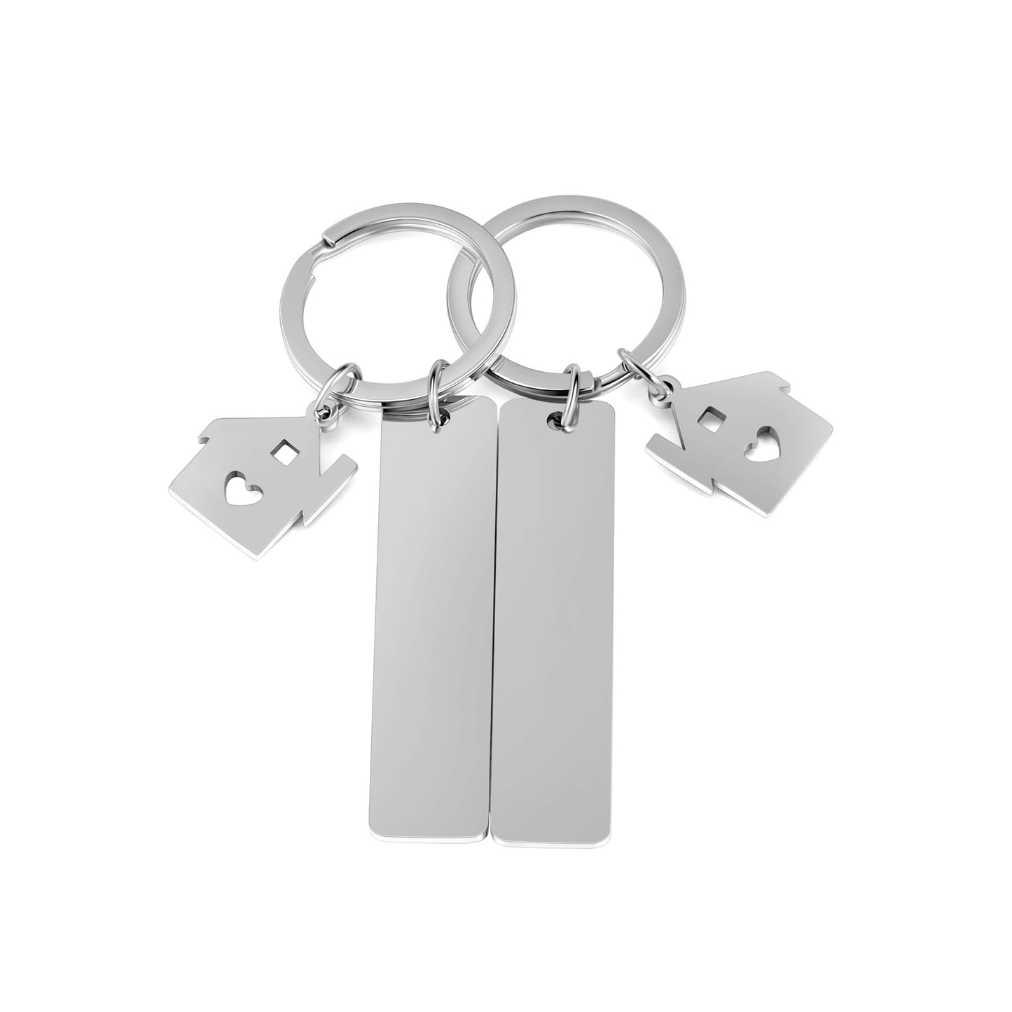 Stainless Steel Couple Keychain