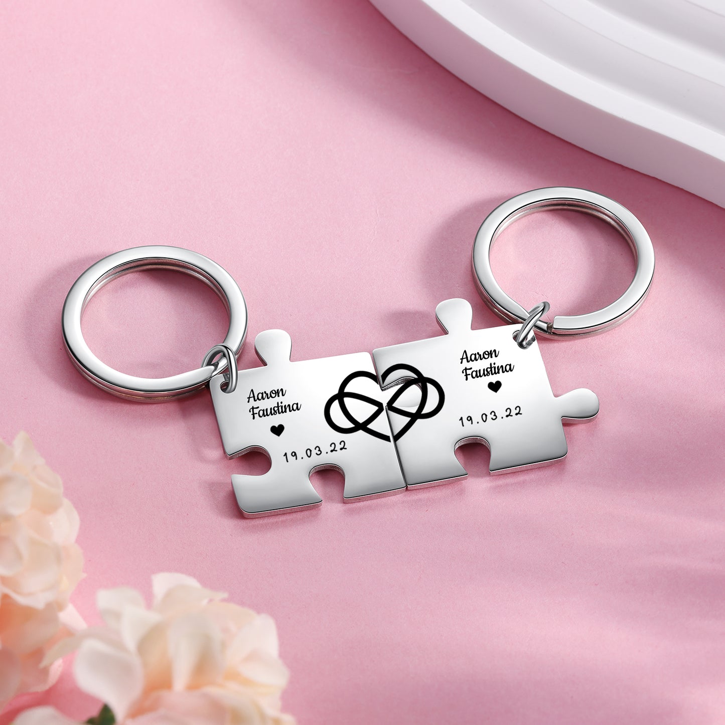 Puzzle Couple Keychain