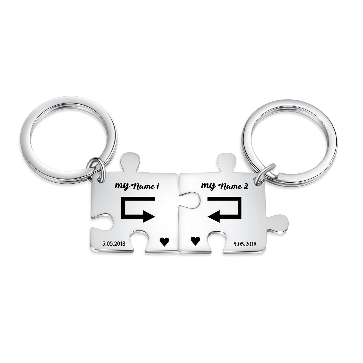 Puzzle Couple Keychain