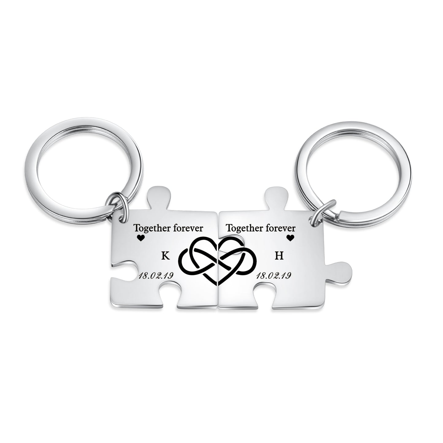 Puzzle Couple Keychain