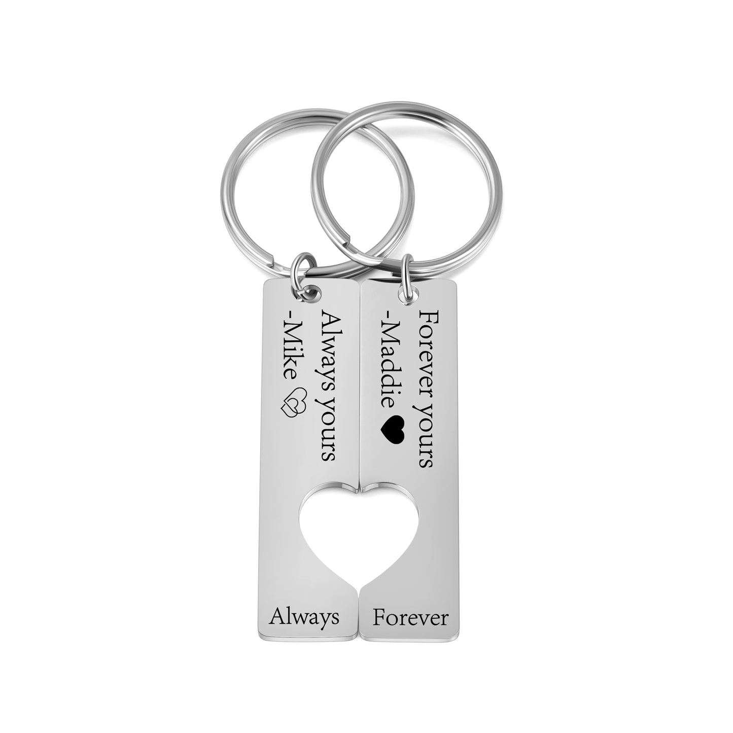 Stainless Steel Couple Keychain