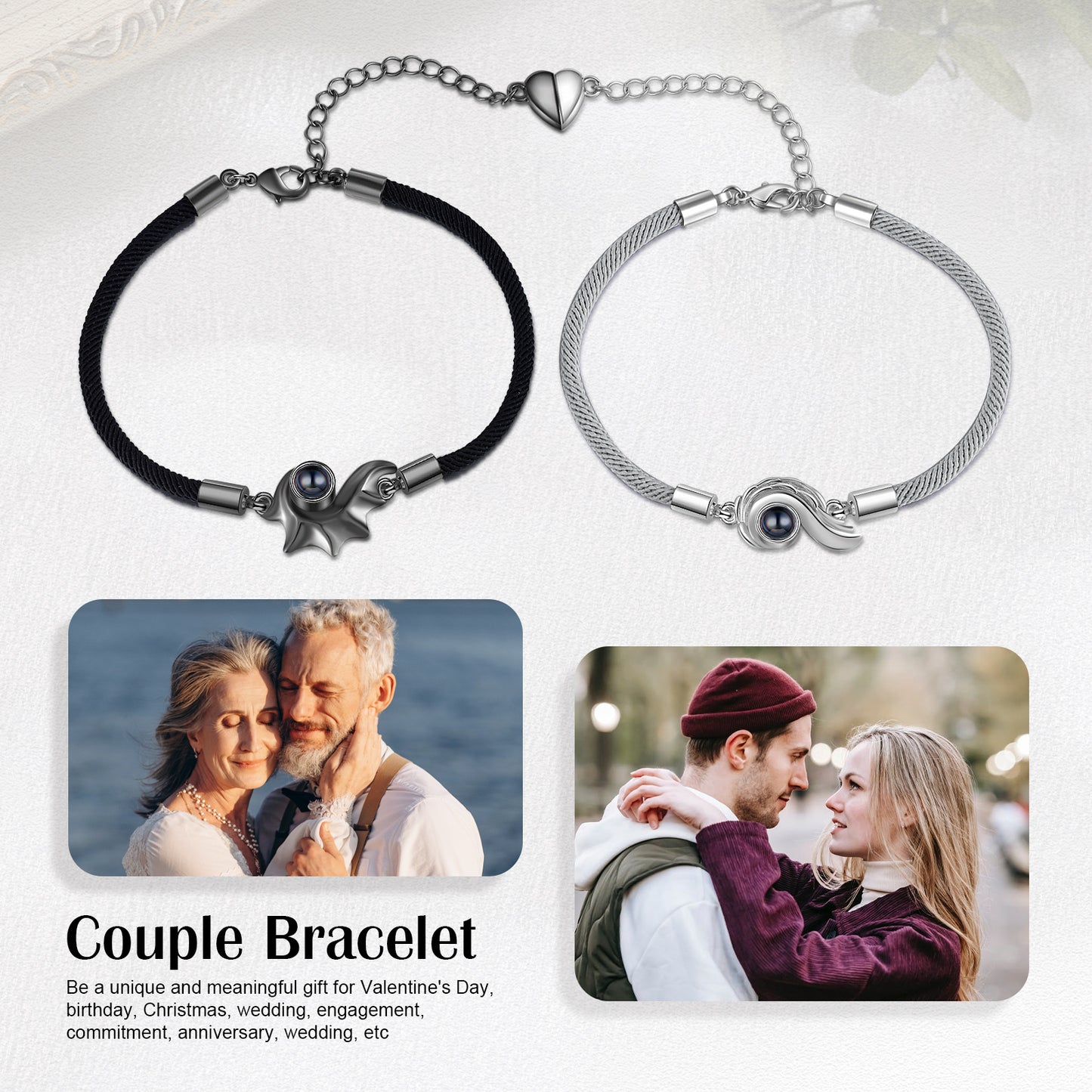 Photo Projection Couple Bracelet