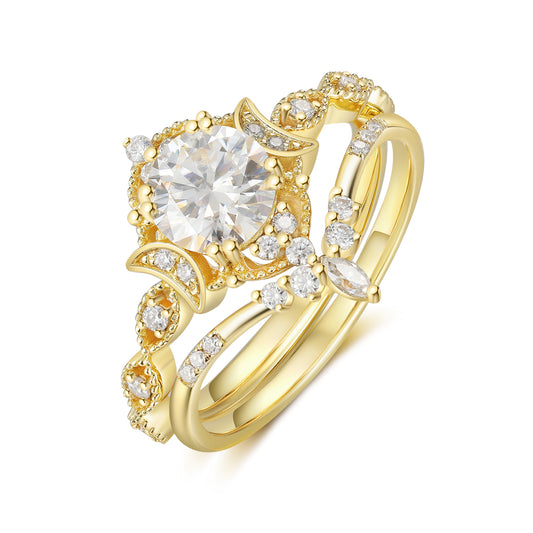 K Gold Natural Moissanite Ring