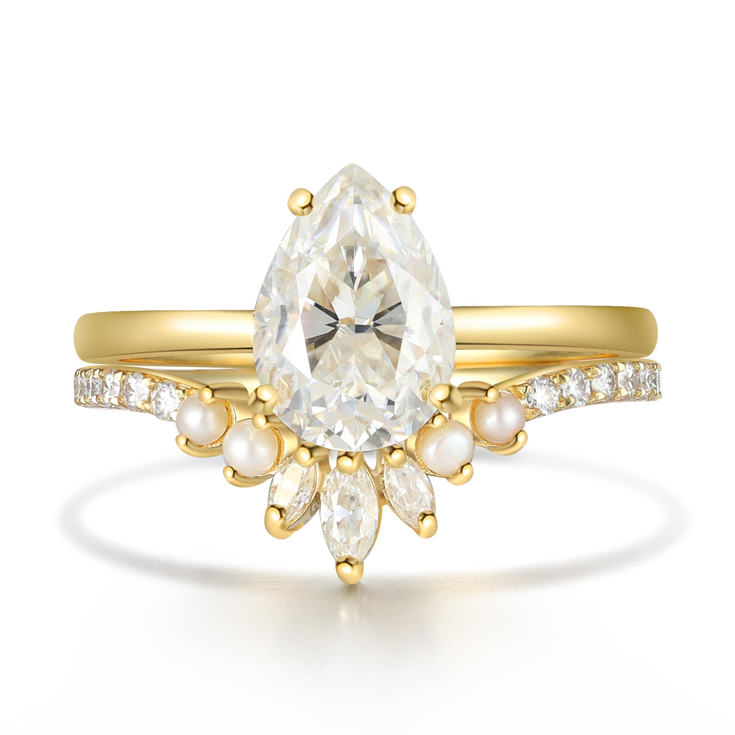 K Gold Natural Moissanite Ring