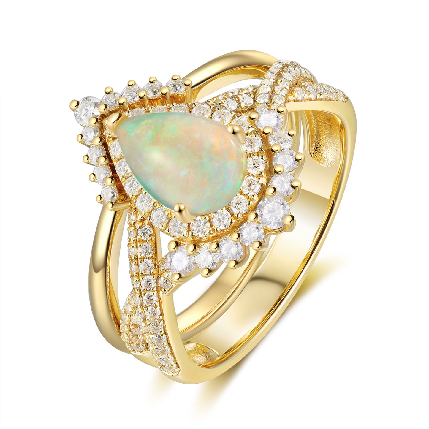 K Gold Natural Opal Ring