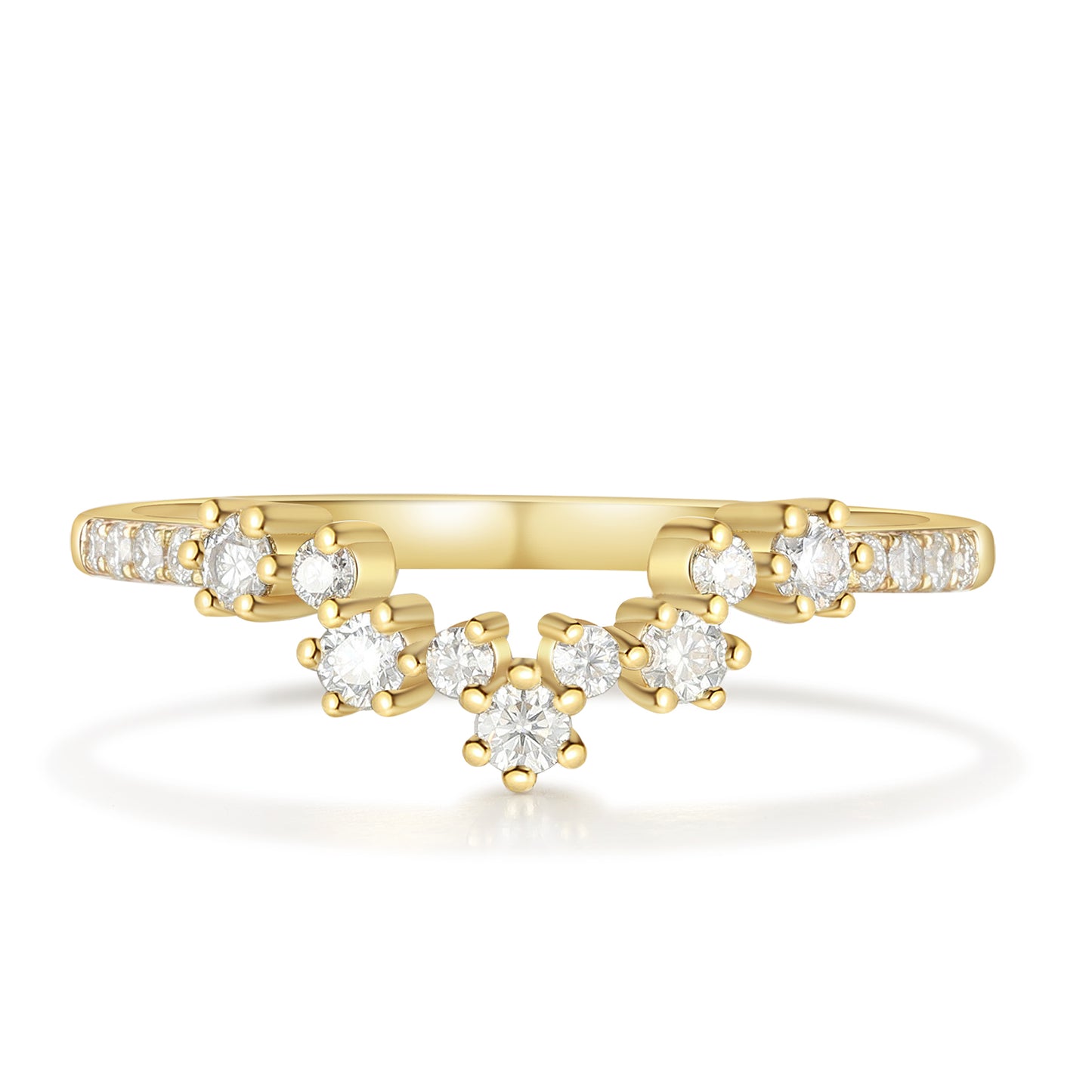 K Gold Natural Moissanite Ring