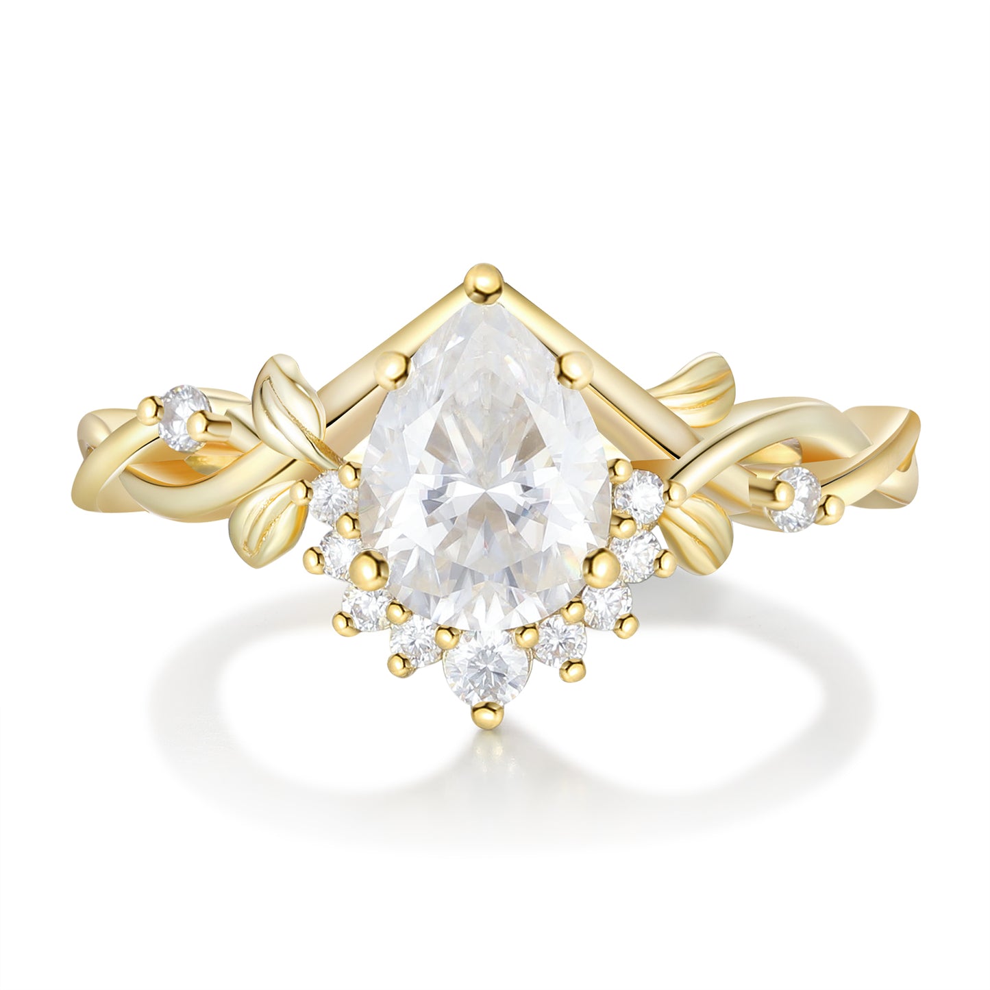 K Gold Natural Moissanite Ring