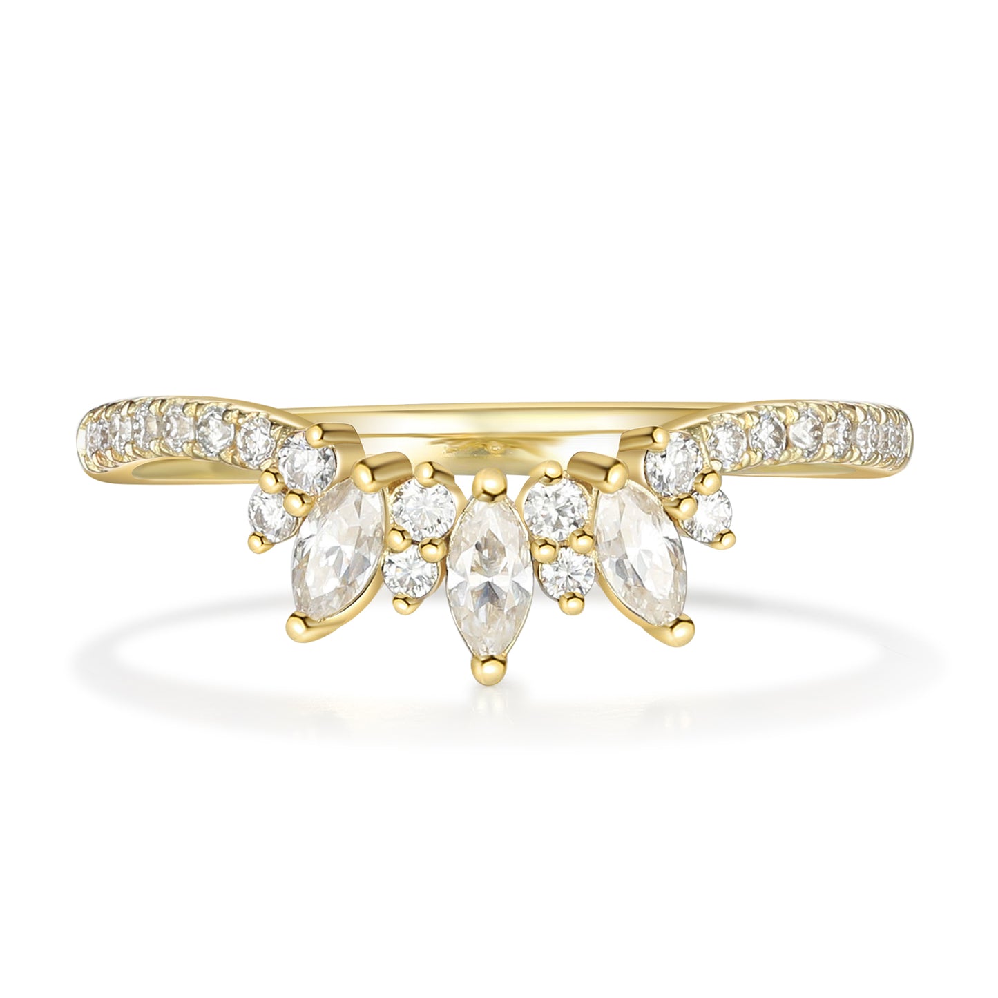 K Gold Natural Moissanite Ring