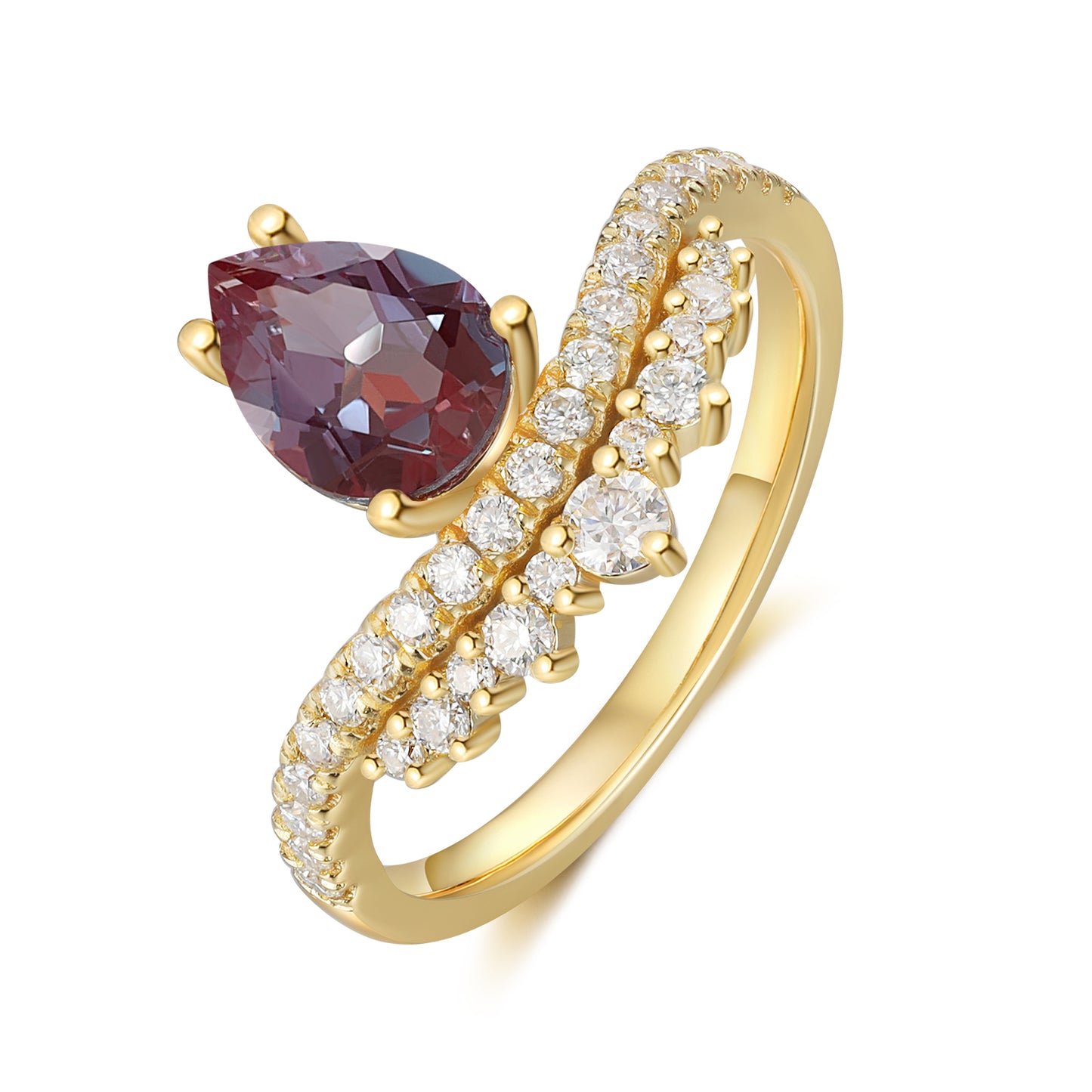 K Gold Natural Alexandrite Ring