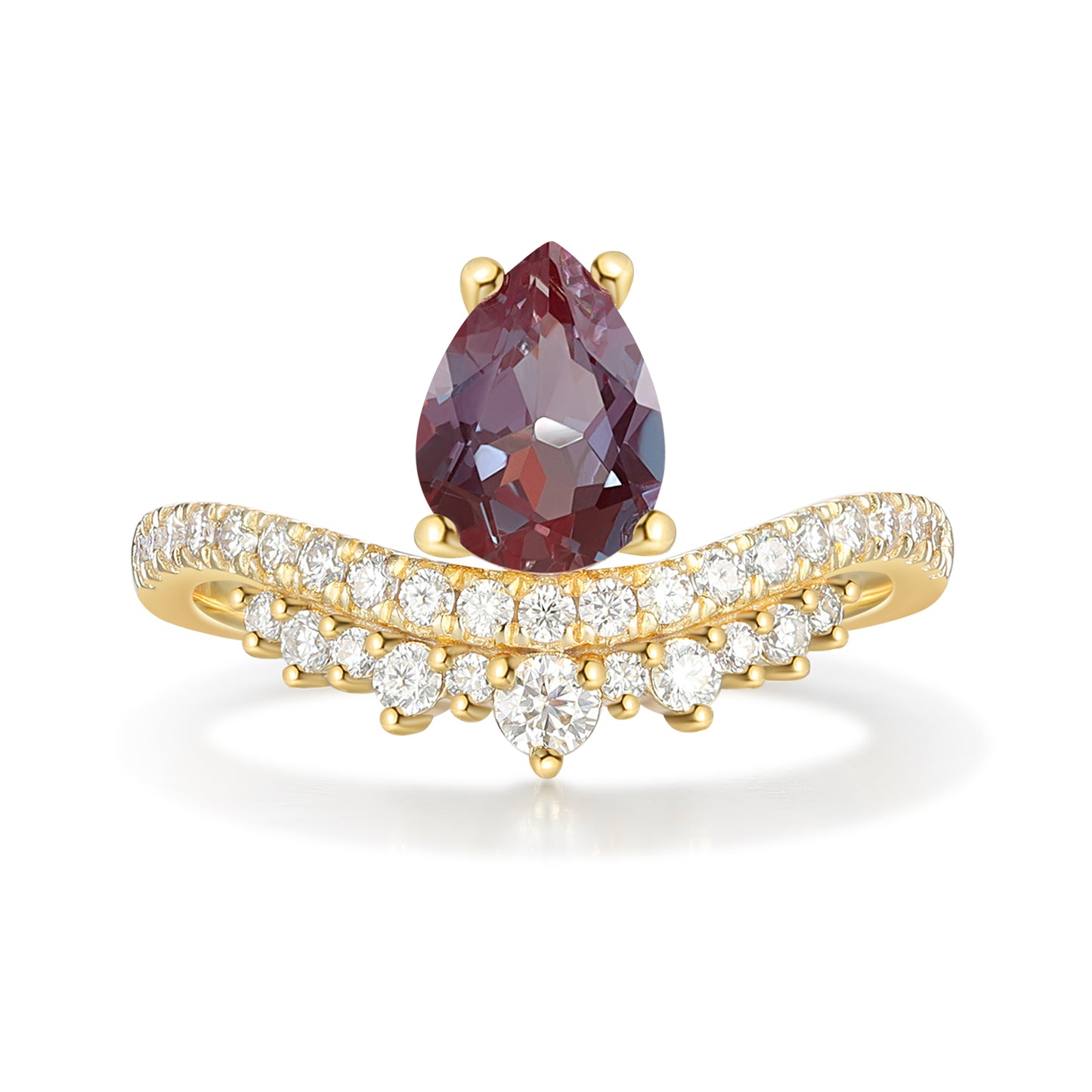 K Gold Natural Alexandrite Ring