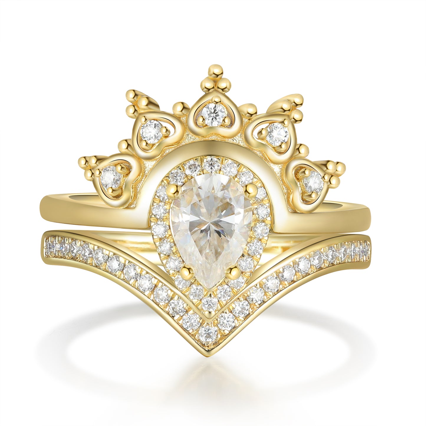 K Gold Natural Moissanite Ring