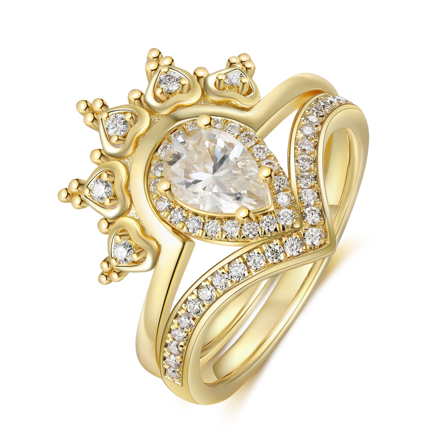 K Gold Natural Moissanite Ring