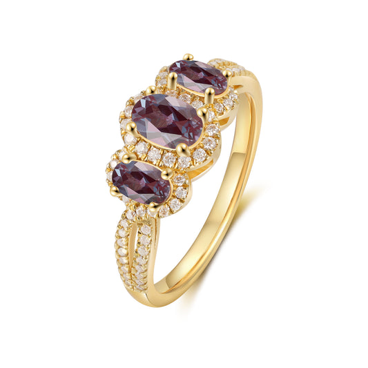 K Gold Natural Alexandrite Ring