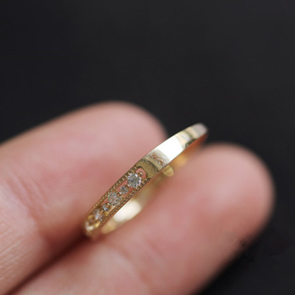 Minimalist Hollow Stone Ring