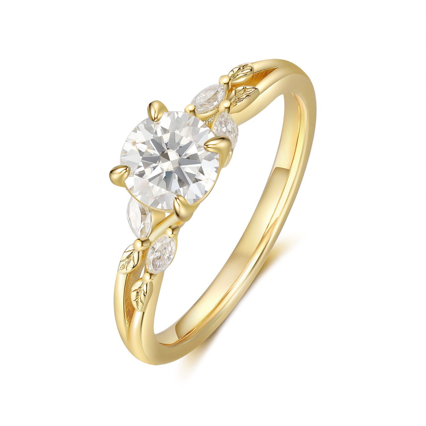 K Gold Natural Moissanite Ring