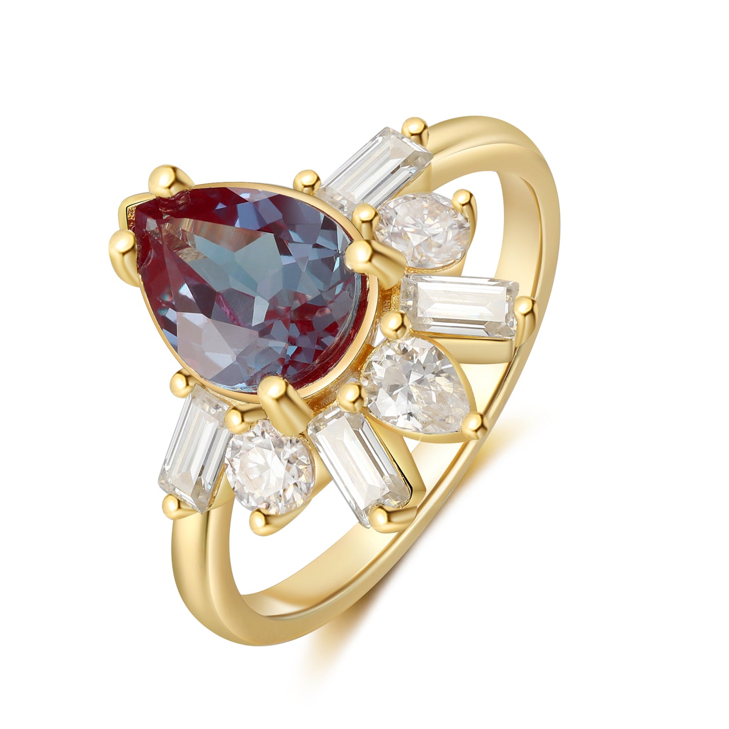 K Gold Natural Alexandrite Ring