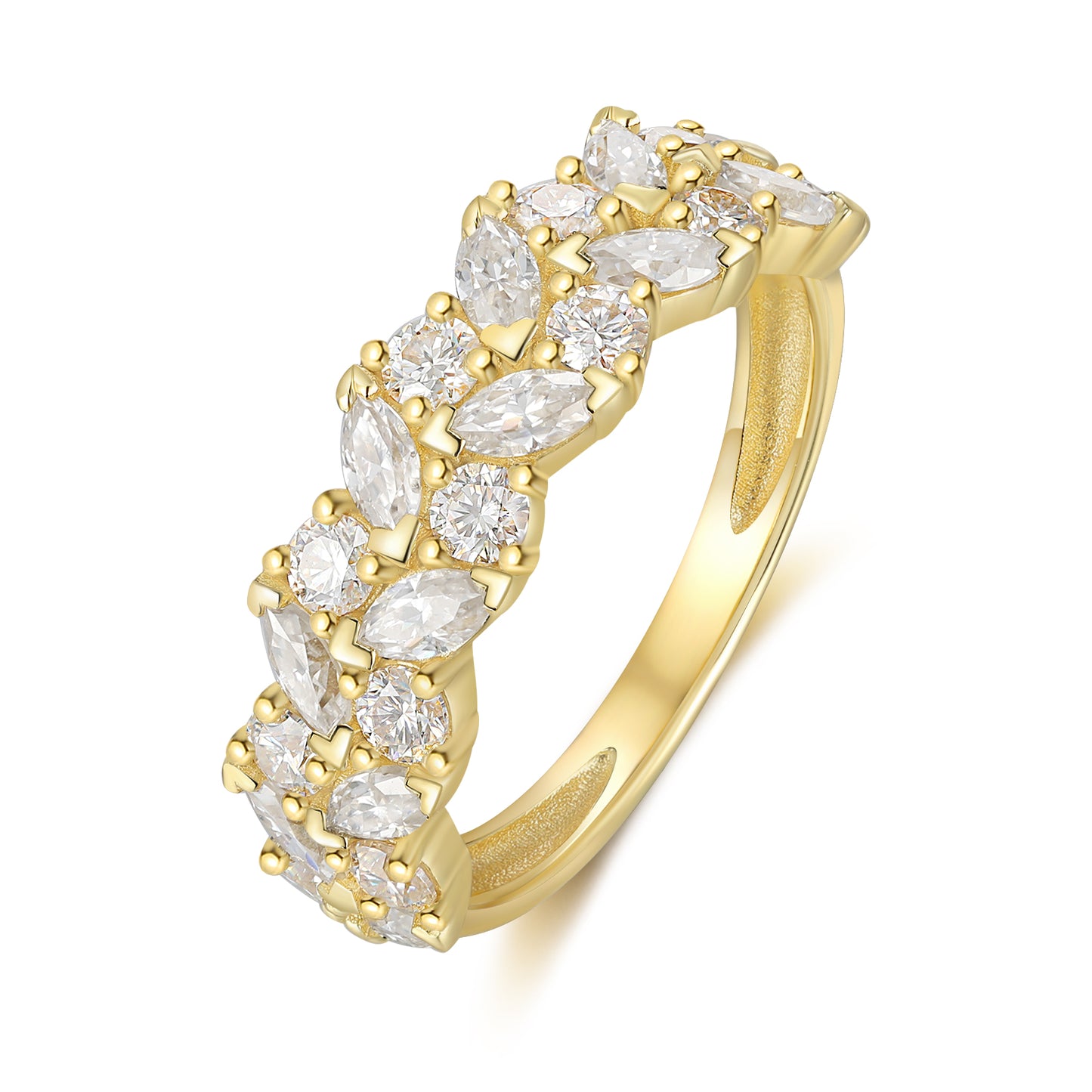 K Gold Natural Moissanite Ring