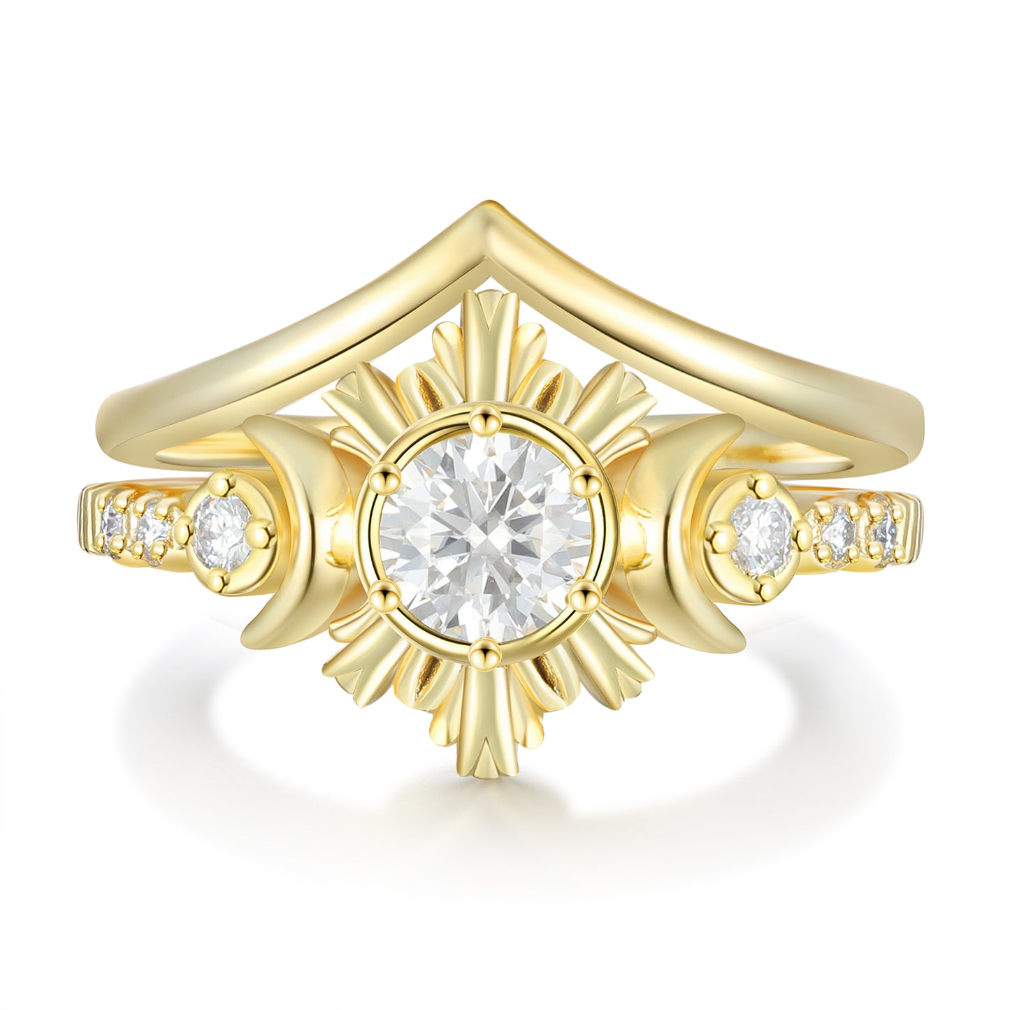 K Gold Natural Moissanite Ring