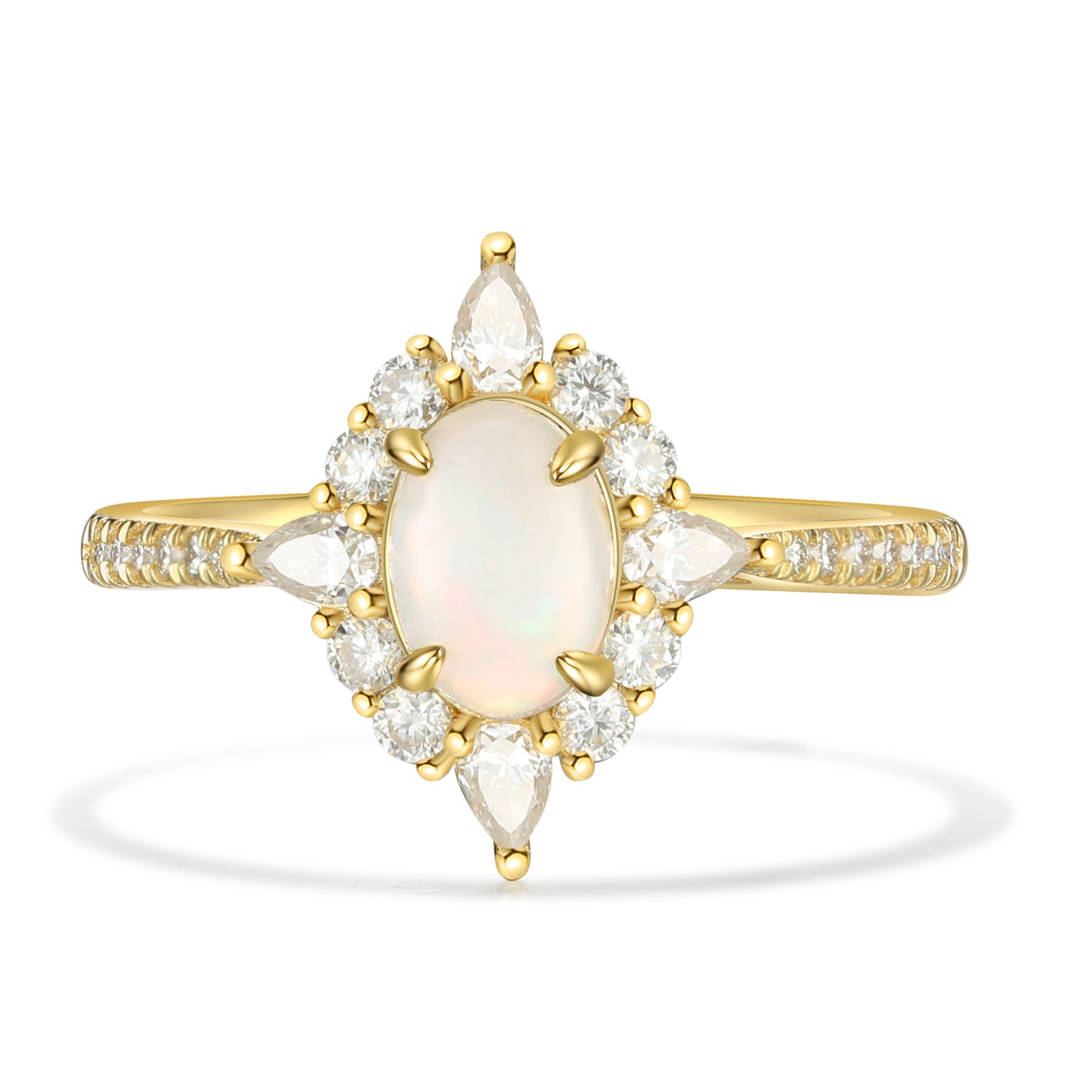 K Gold Natural Opal Ring