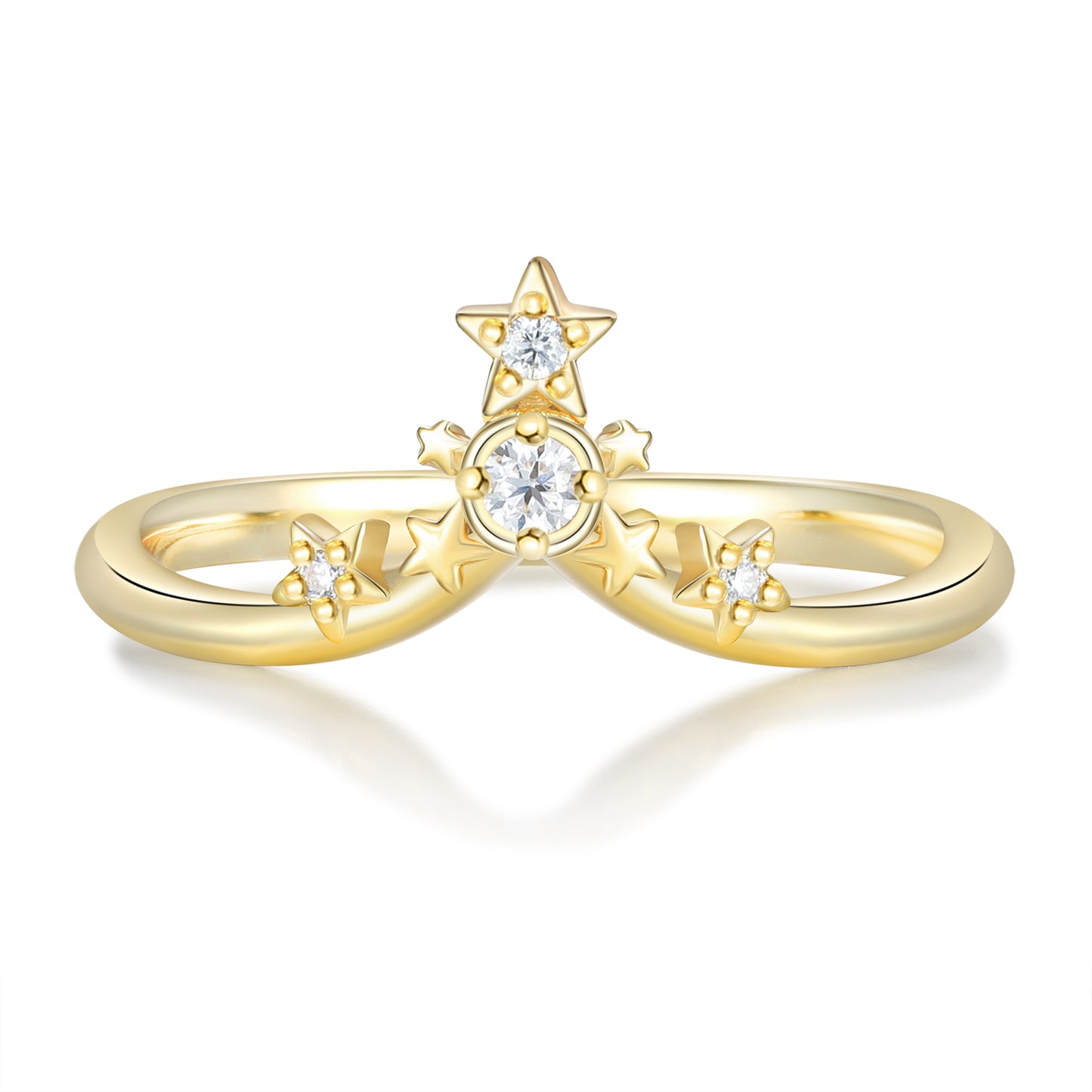 K Gold Natural Moissanite Ring