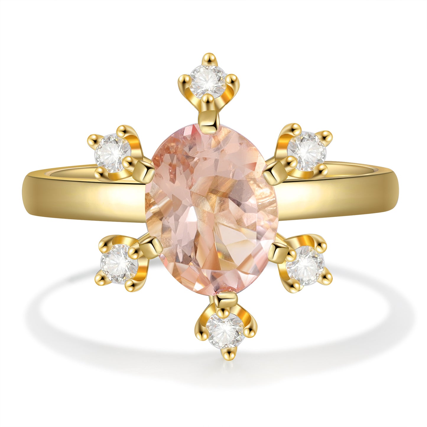 K Gold Natural Morganite Ring