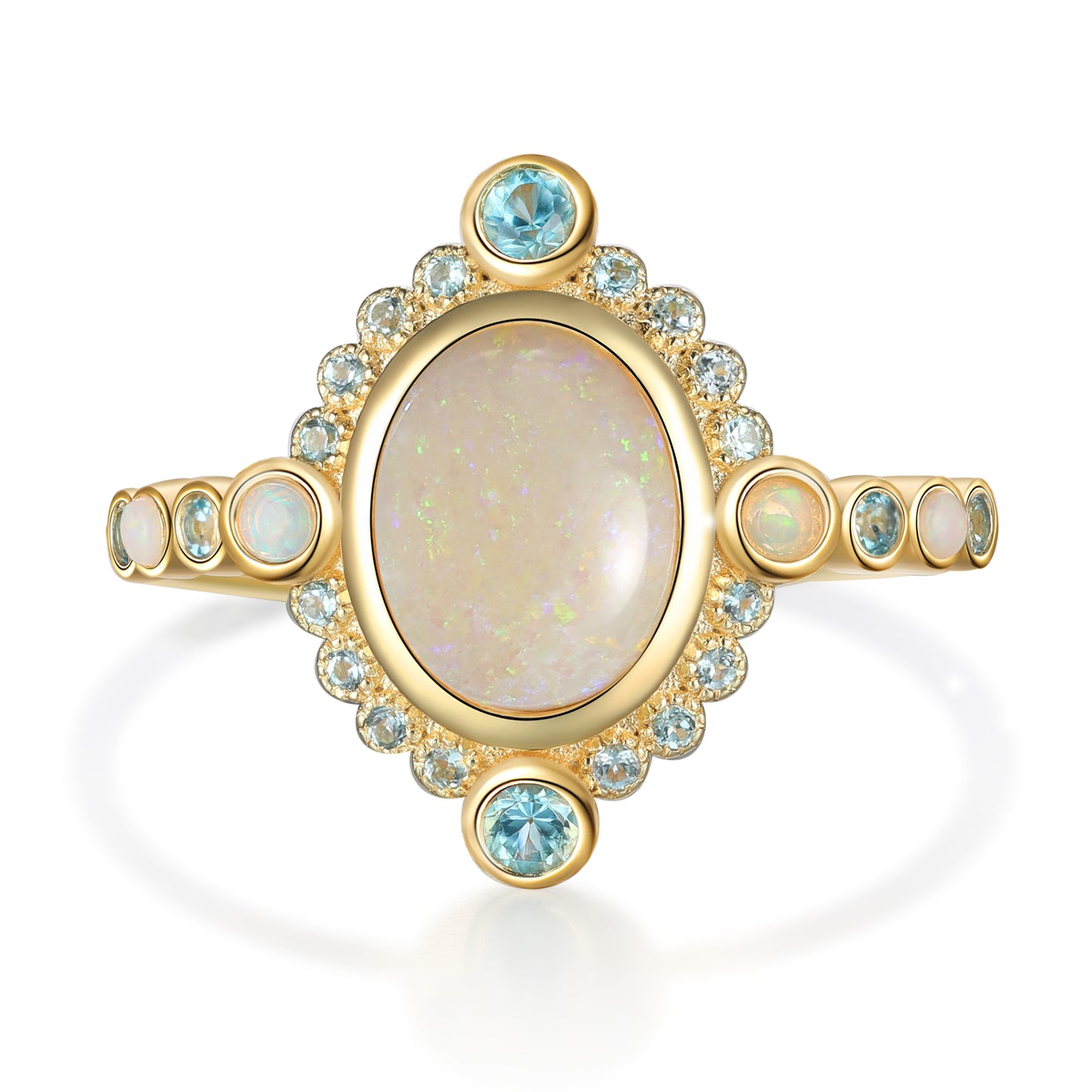 K Gold Natural Opal Ring