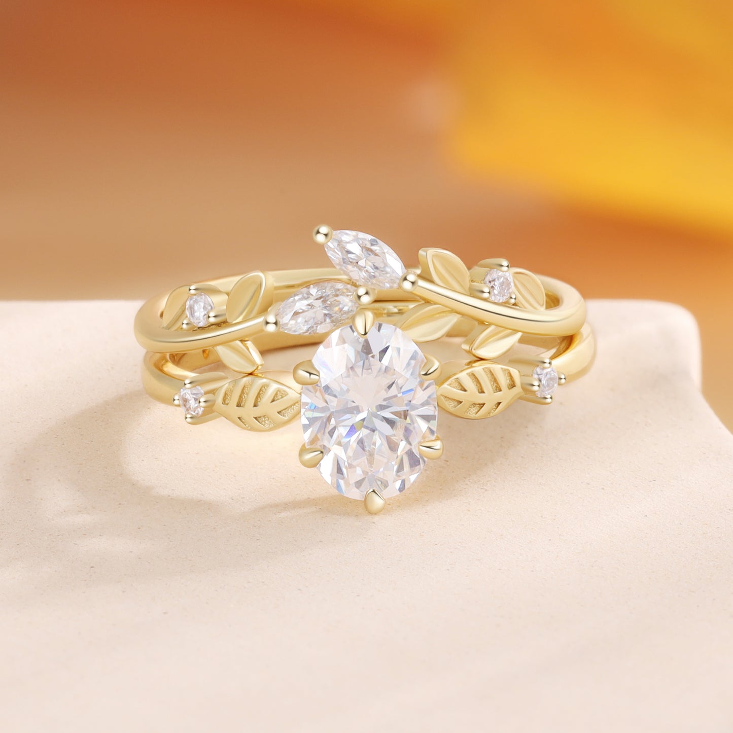 K Gold Natural Moissanite Ring