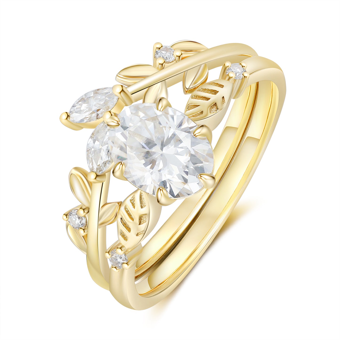 K Gold Natural Moissanite Ring