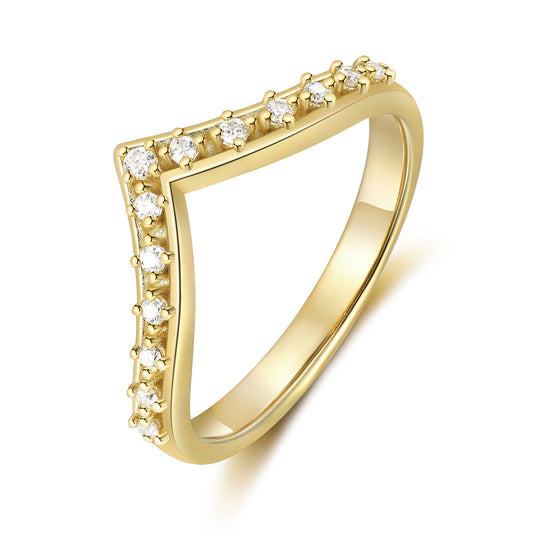 K Gold Natural Moissanite Ring