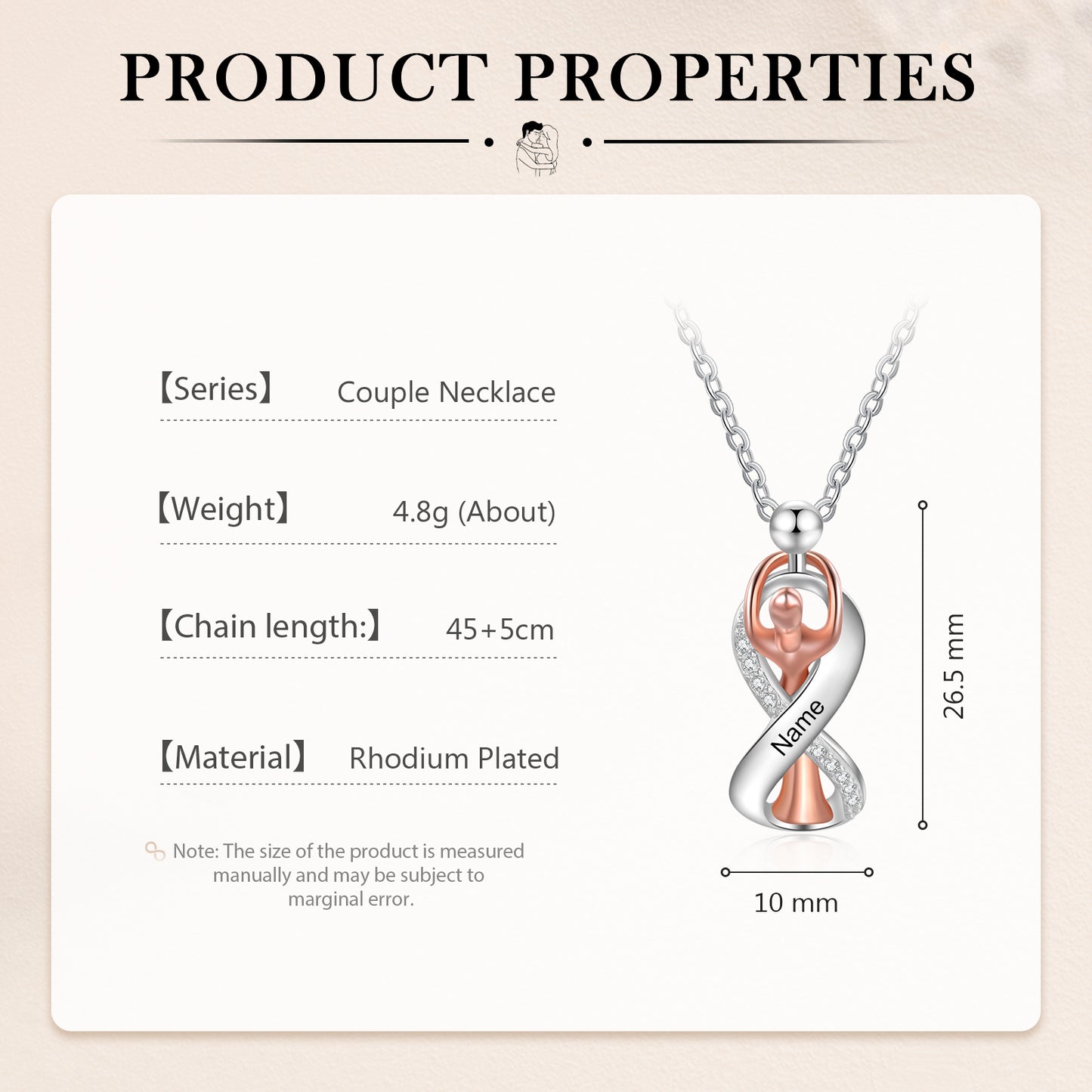 Infinity Couple Necklace