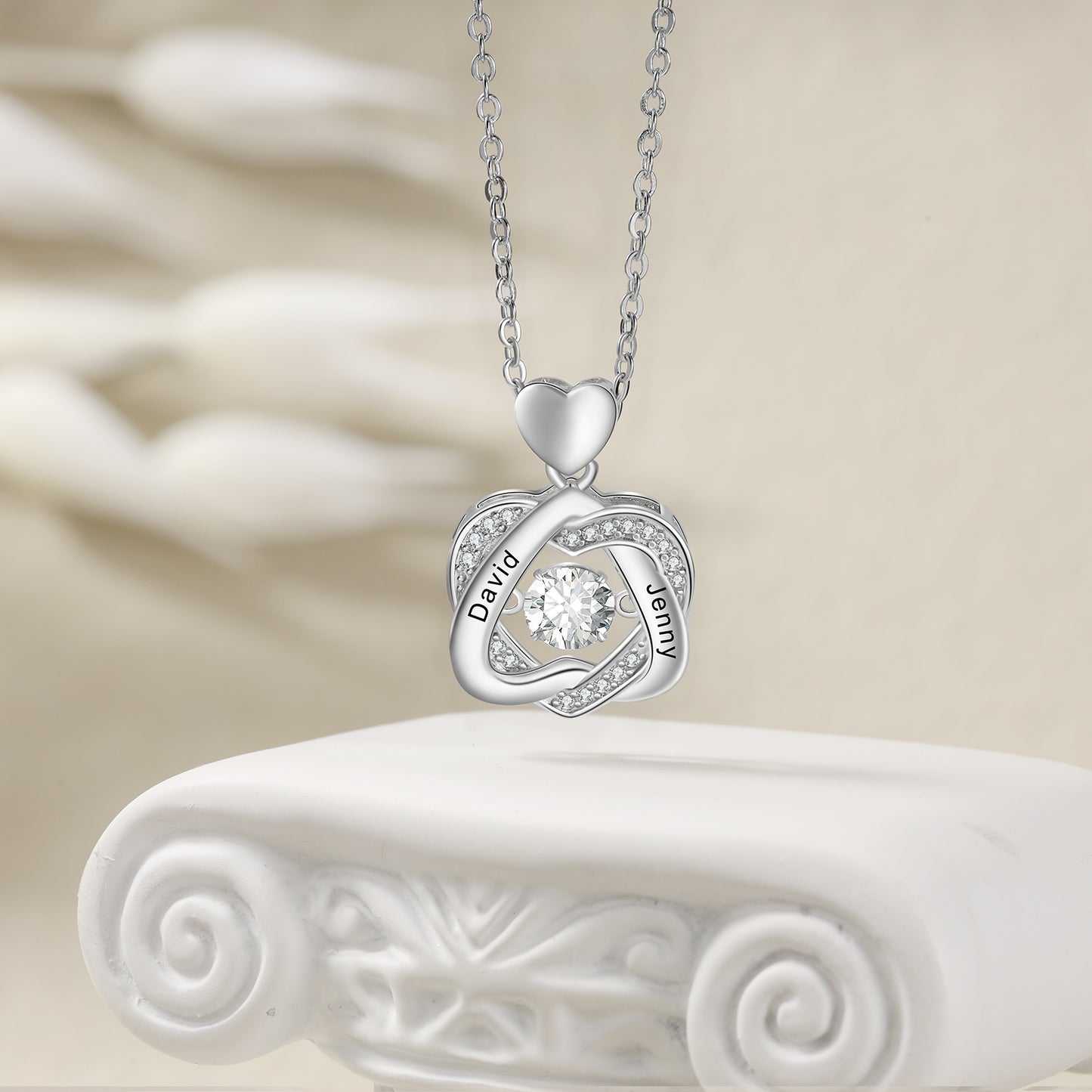 Personalized Love Heart Necklace