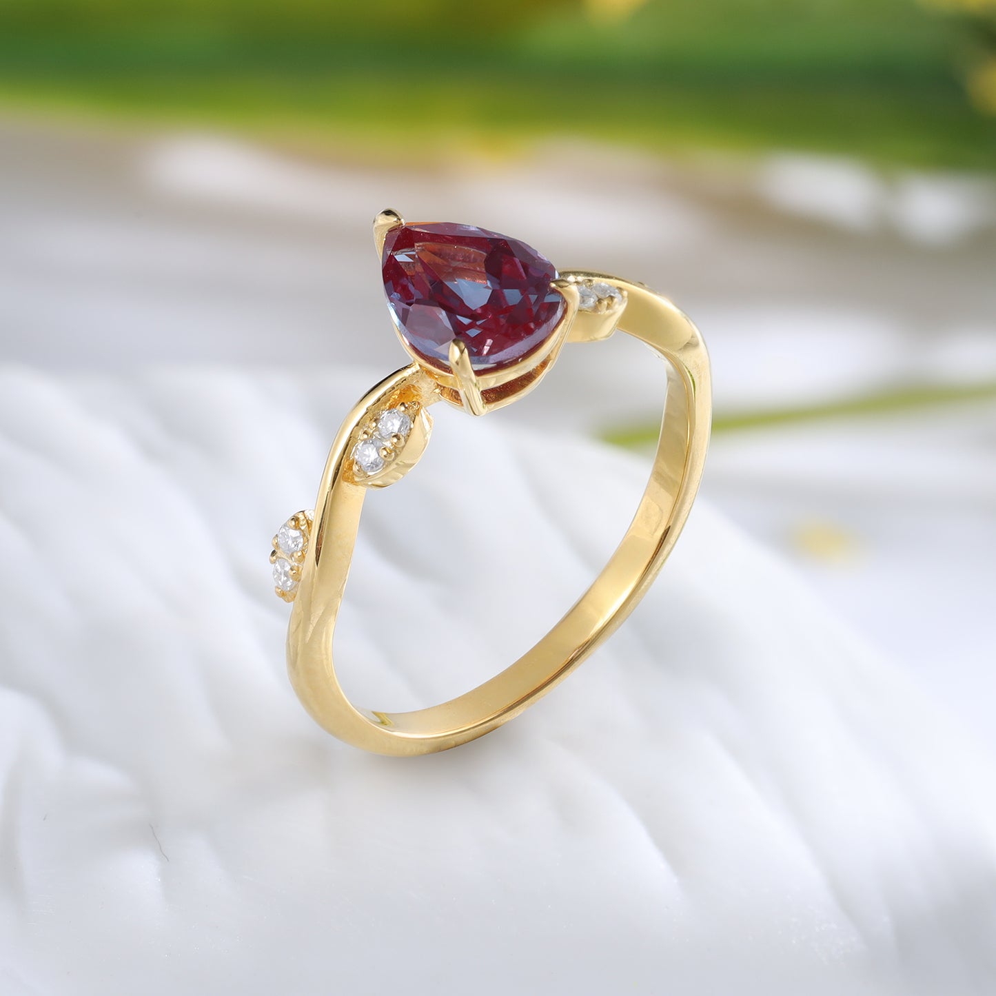 925 Sterling Silver Natural Alexandrite Ring