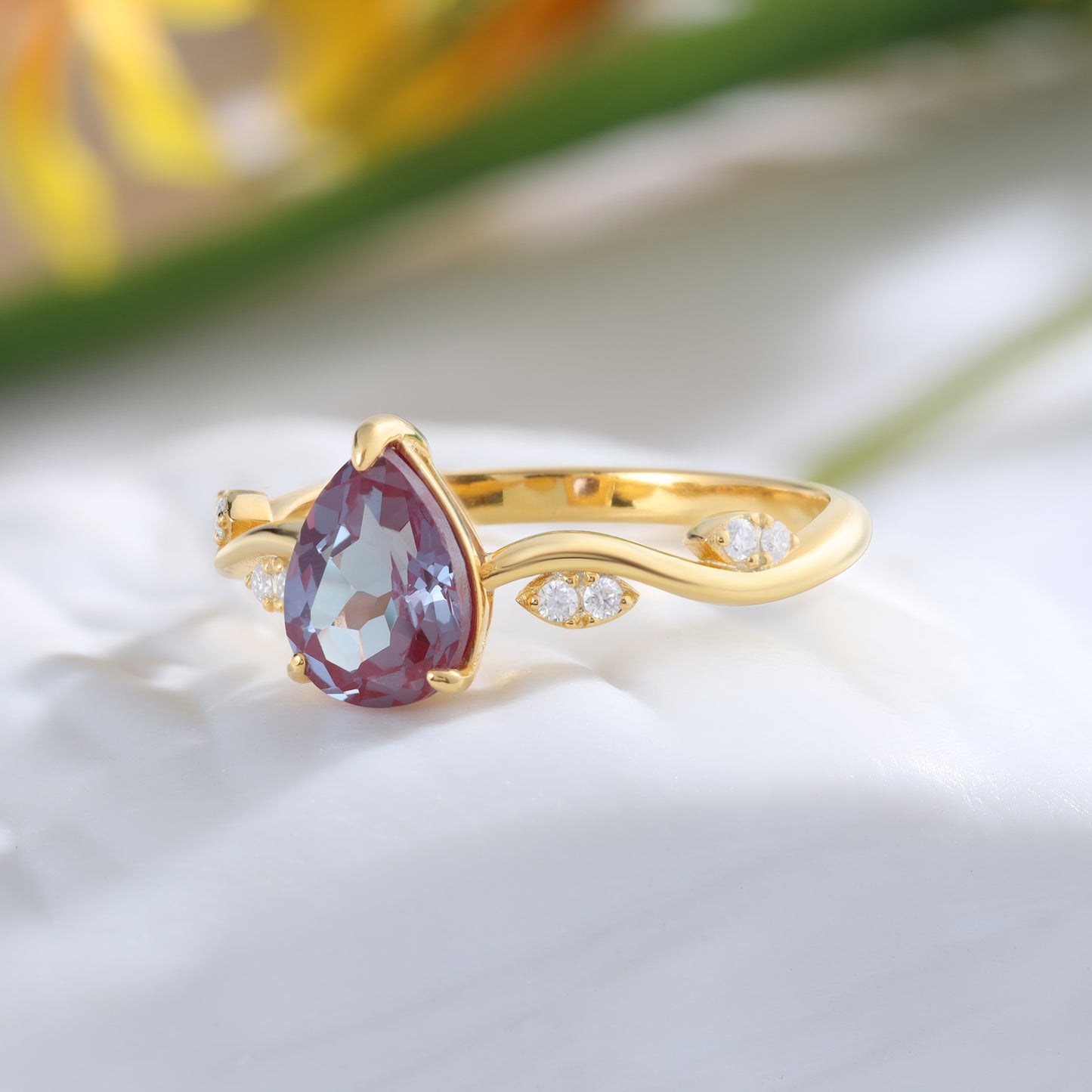 925 Sterling Silver Natural Alexandrite Ring
