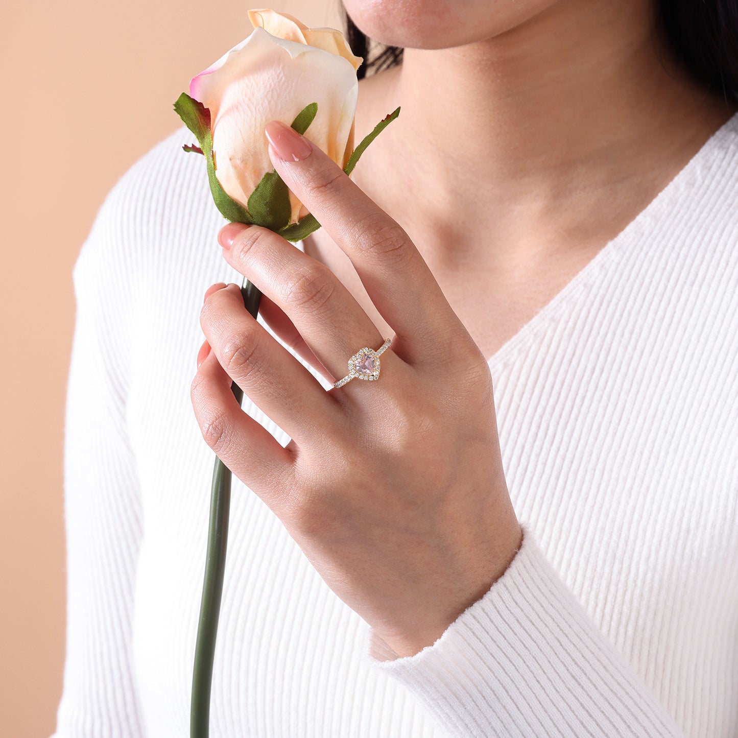 925 Sterling Silver Natural Pink Sapphire Ring