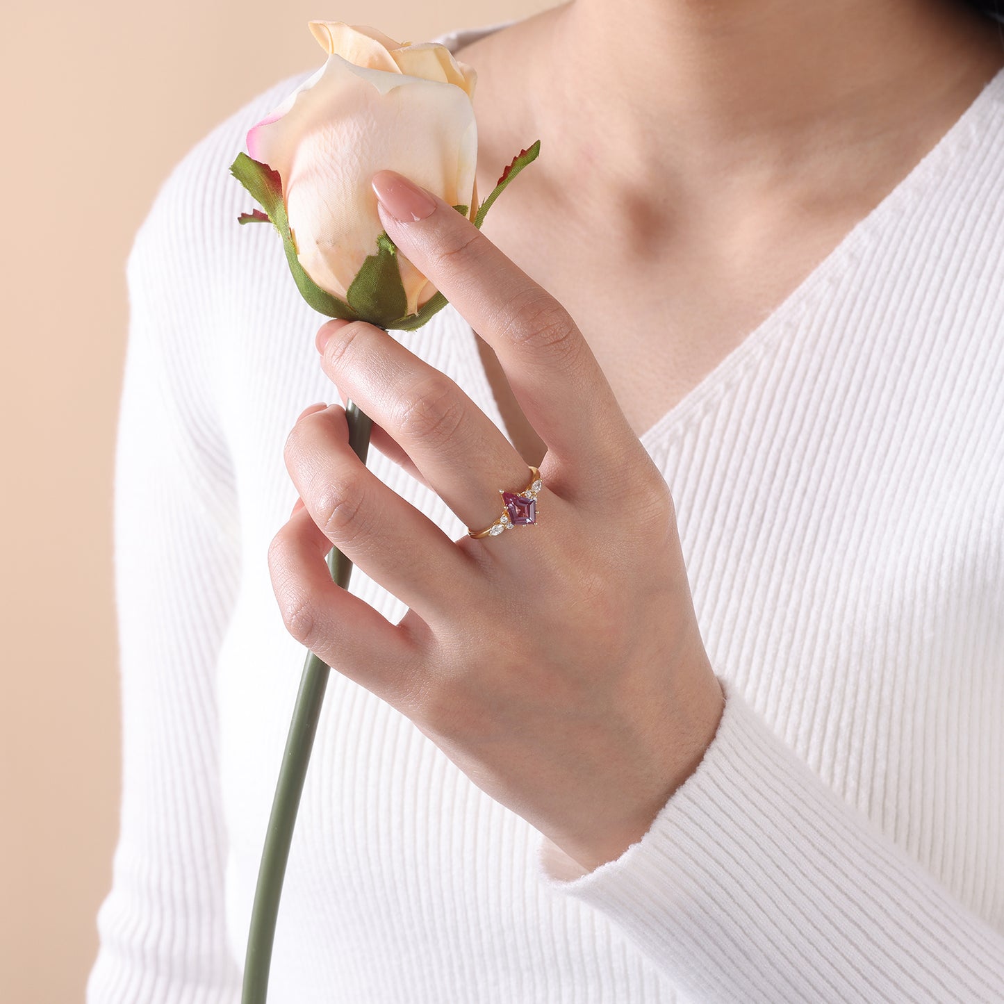 925 Sterling Silver Natural Alexandrite Ring