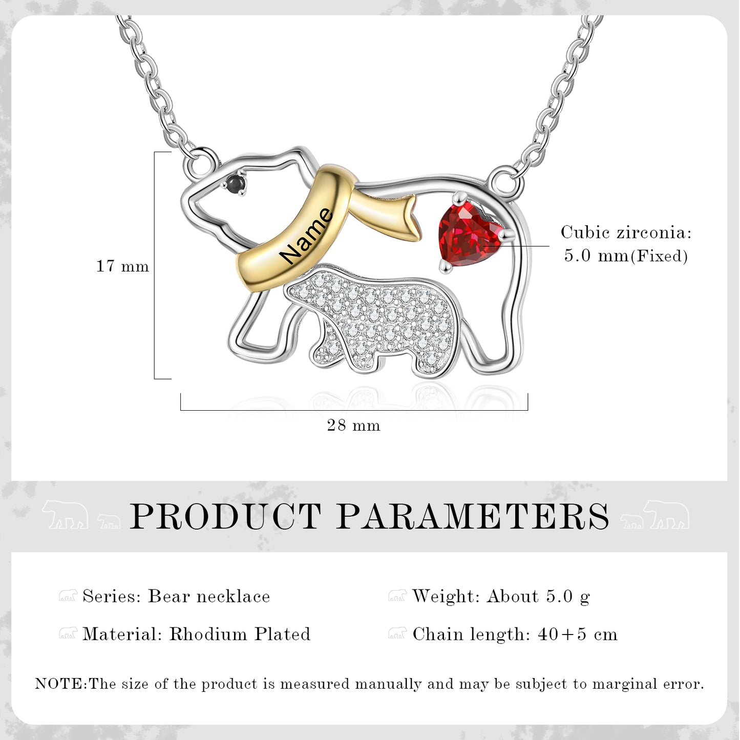 Polar Bear Mother and Child Necklace